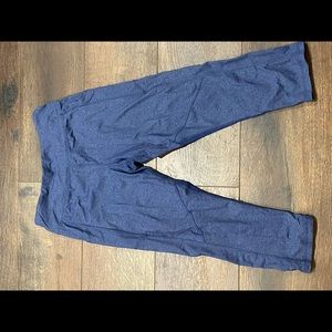Workout Leggings, 3/4 Length, Blue